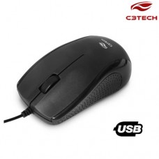 Mouse com Fio USB 3 Botões 1000Dpi MS-25BK C3 Tech Preto